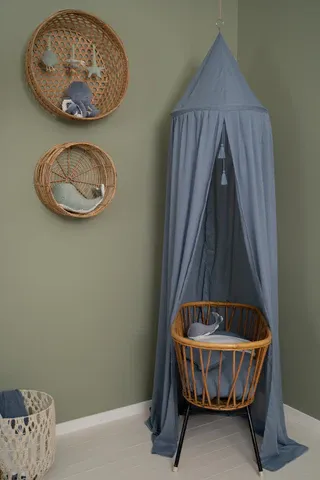 Κουνουπιέρα κρεβατιού Pure Blue. Υ-240εκ 6